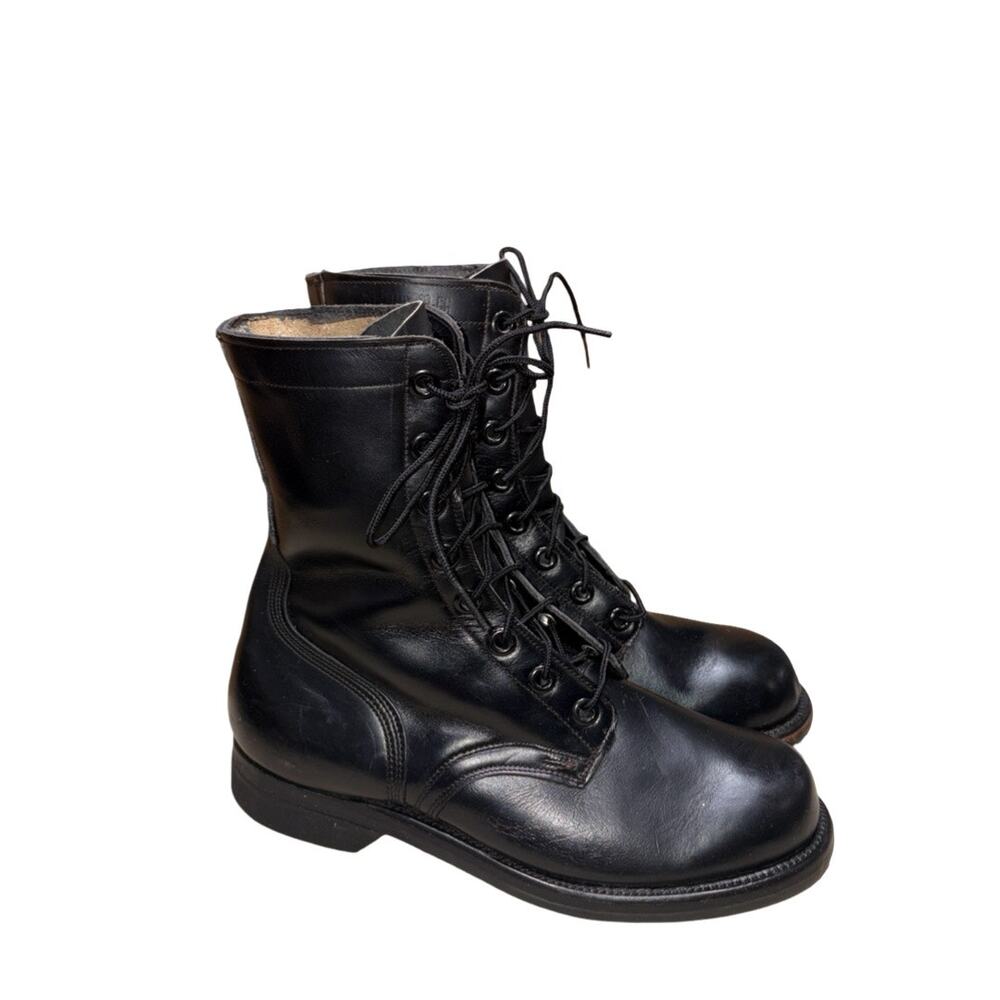 BILTRITE US Military Army Black Leather Combat Boots HC 10-66  Size: 8W Men's